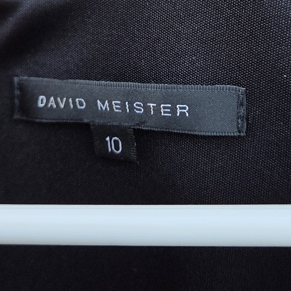 David Meister Asymmetric sheath dress size 10 black - Picture 3 of 3